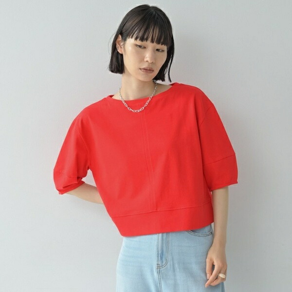 【マシンウォッシュ接触冷感】ハーフスリーブフォルムカットソー／ギャレスト（GALLEST）