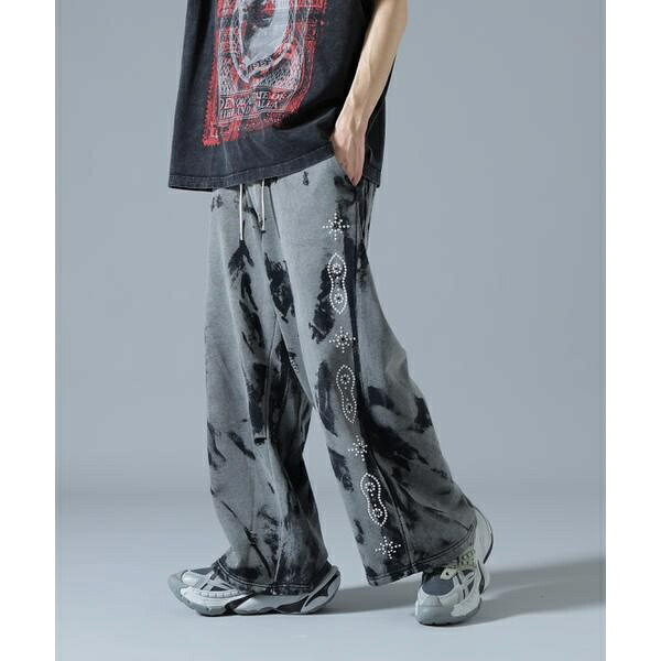 DankeSchon／ダンケシェーン／STUDS SWEAT BAGGY PANTS／エルエイチピー（LHP）