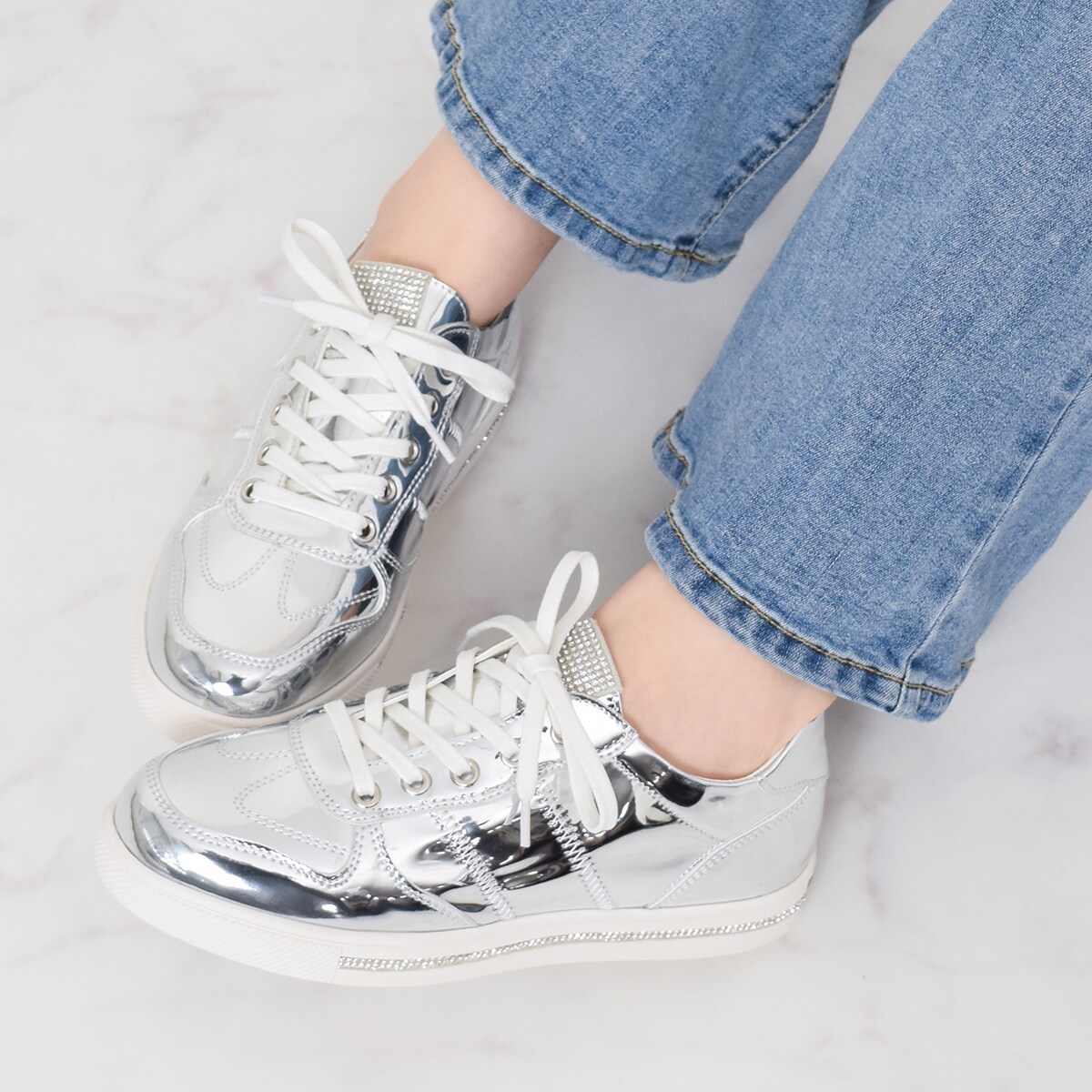 Bridget Birkin◆2.5cmヒール◆サイドギャザービジュースニーカー／ブリジット バーキン（Bridget Birkin）