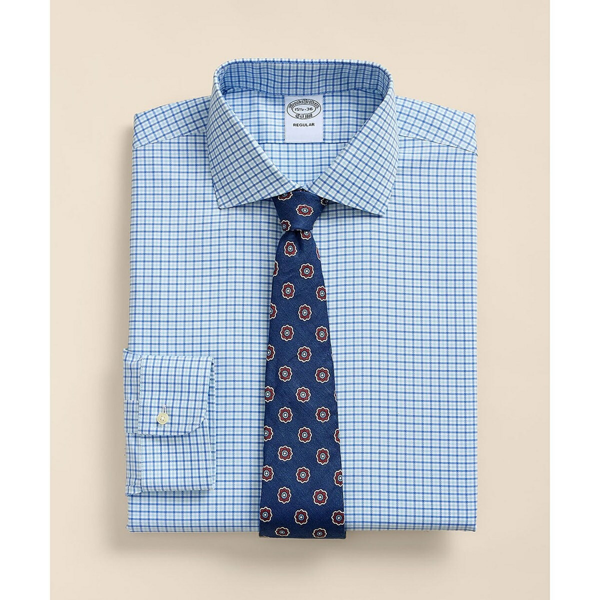 スーピマコットン　ストレッチロイヤルオックスフォード　タッターソール　ドレスシャツ　Regular ／ブルックスブラザーズ（Brooks Brothers）