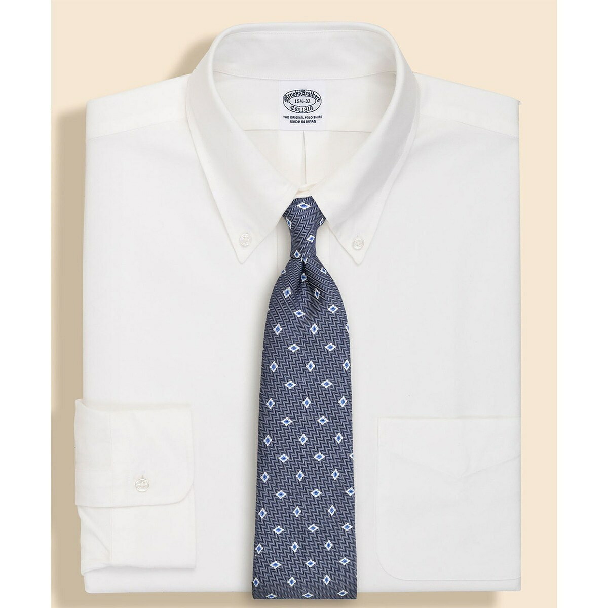 Makers 綿織物／絹地 オックスフォード ６釦お召しものプルオーバー／ブルックスブラザーズ（Brooks Brothers）