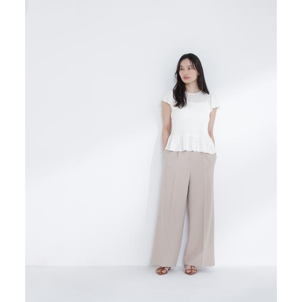 ナローリボンタックワイドパンツ／ナチュラルビューティーベーシック（NATURAL BEAUTY BASIC） 8,462円