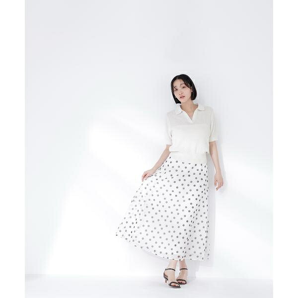 メッシュドットフレアスカート／ナチュラルビューティーベーシック（NATURAL BEAUTY BASIC） 12,991円
