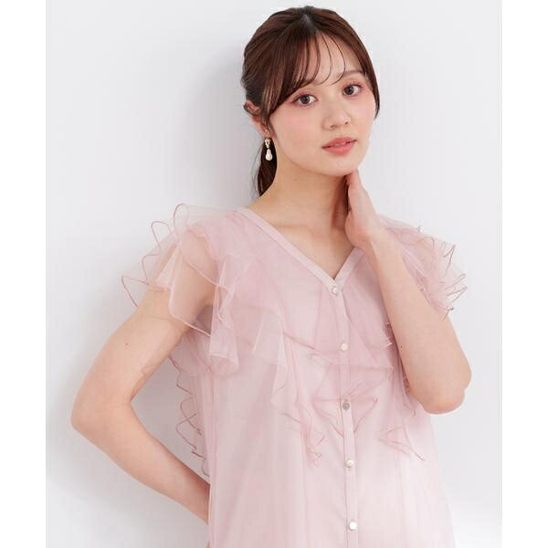チュールラッフルブラウス 26SS／プロポーション ボディドレッシング（PROPORTION BODY DRESSING）