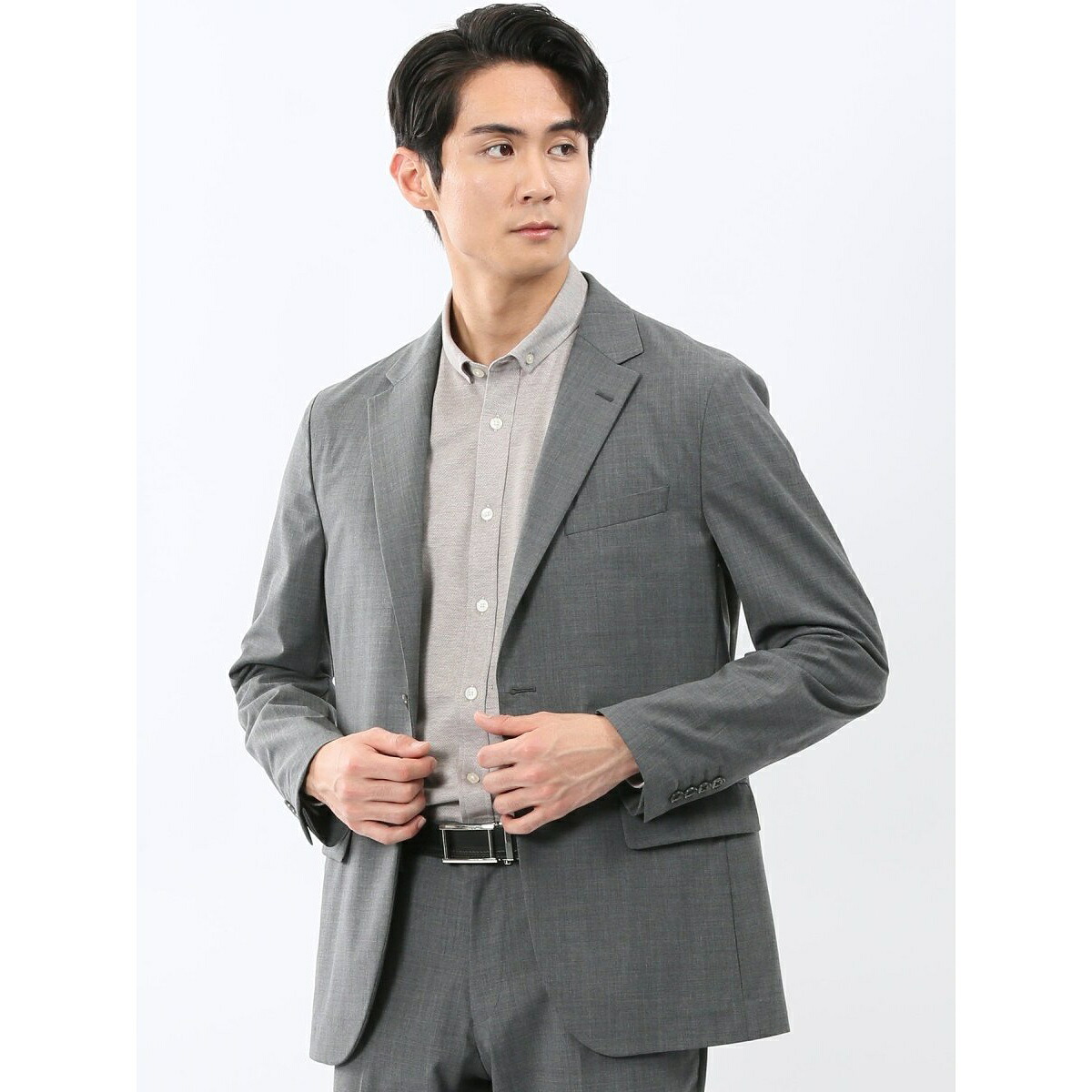 【ストレッチ ウォッシャブル】m.f.エディトリアル ウール混 2釦 ジャケット(セットアップ可)／m.f.エディトリアル（m.f.editorial）