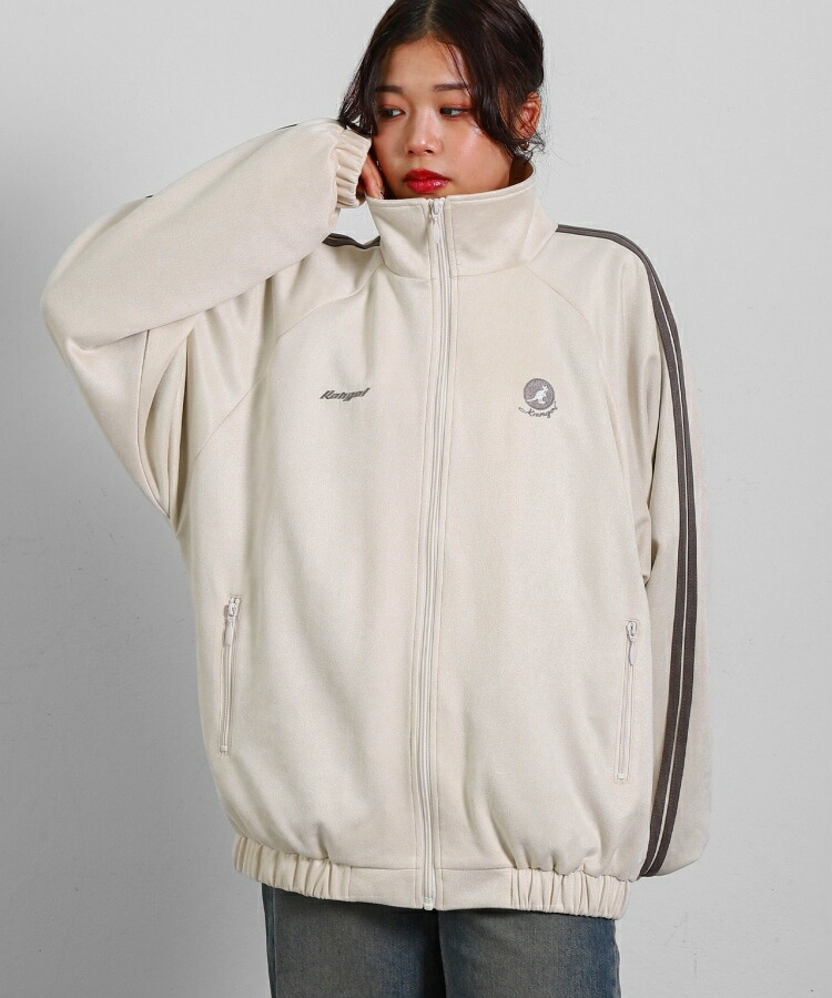 【kg2505-34l】KANGOL スエードクロス袖伝達ルート 貨物自動車上衣／ジップファイブ（ZIP FIVE）