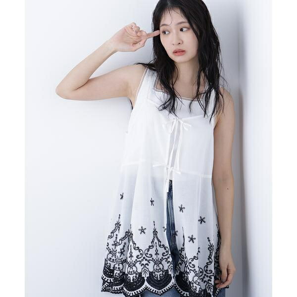 〈N.〉エンブロイダリーキャミチュニック／ナチュラルビューティーベーシック（NATURAL BEAUTY BASIC）