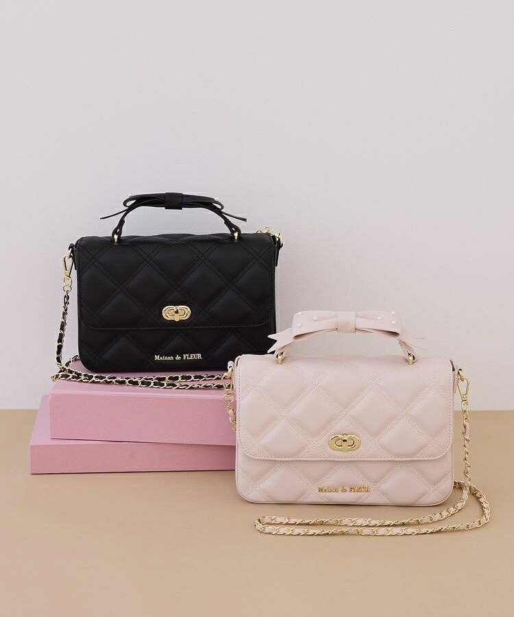 【2Way】キルティングフラップバッグ／棲み家 ド フルール（Maison de FLEUR） バッグ-レディースバッグ-バッグ・小物・ブランド雑貨