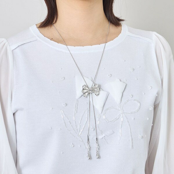 リボンスライドネックレス／トゥービーシック（TO BE CHIC）