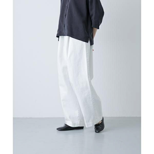 ホワイトデニムワイドパンツ／かぐれ（kagure） 11,715円