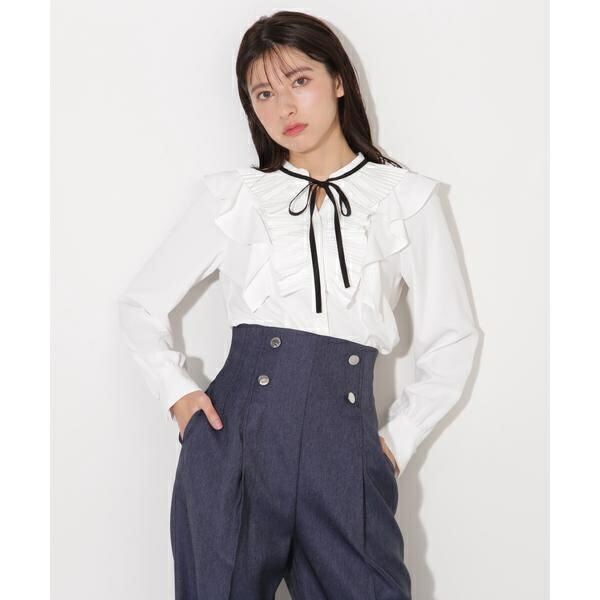 プリーツフリルリボンタイブラウス／ジル バイ ジル スチュアート（JILL by JILL STUART）