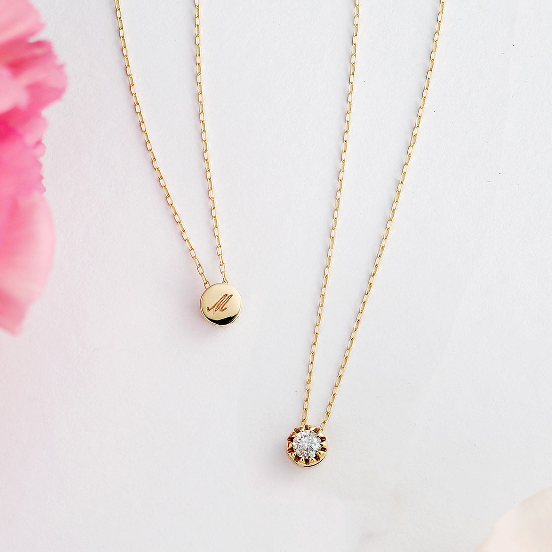 K10ダイヤモンド0.10ct イニシャルネックレス／エルアンドコー（L＆Co.）｜丸井（マルイ）店