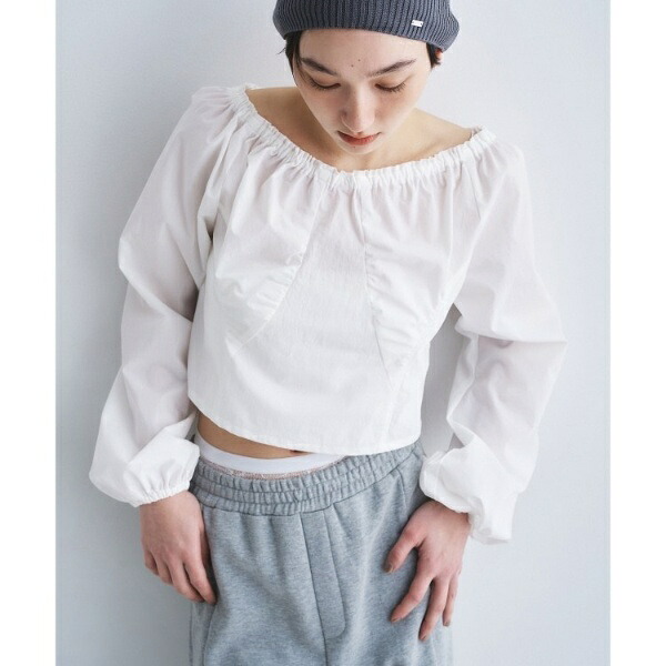 belle gather blouse／コードエー（CODE A）