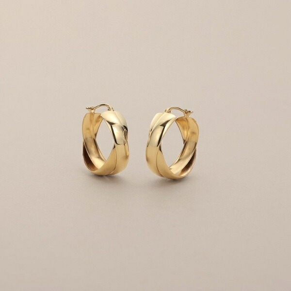 K10甲丸クロス フープピアス／ココシュニック（COCOSHNIK） 118,800円