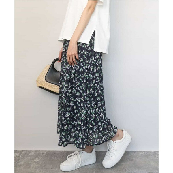 花柄シフォンスカート/洗える／MK ミッシェルクラン（MK MICHEL KLEIN ） 11,242円