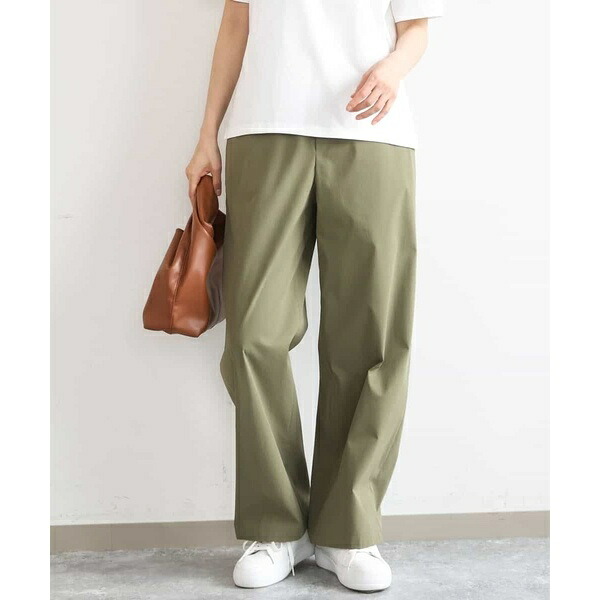 コットンライクストレッチワイドパンツ/抗ピリング/洗える／MK ミッシェルクラン（MK MICHEL KLEIN ） 13,090円