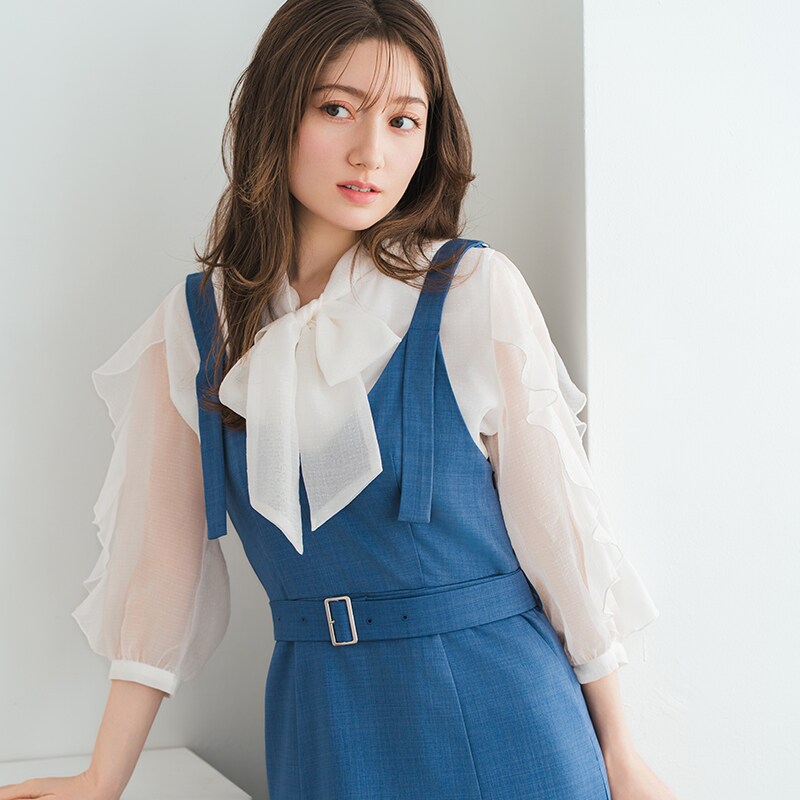 2026春夏新作 Vネックマーメイドジャンスカ／ミッシュマッシュ（MISCH MASCH）