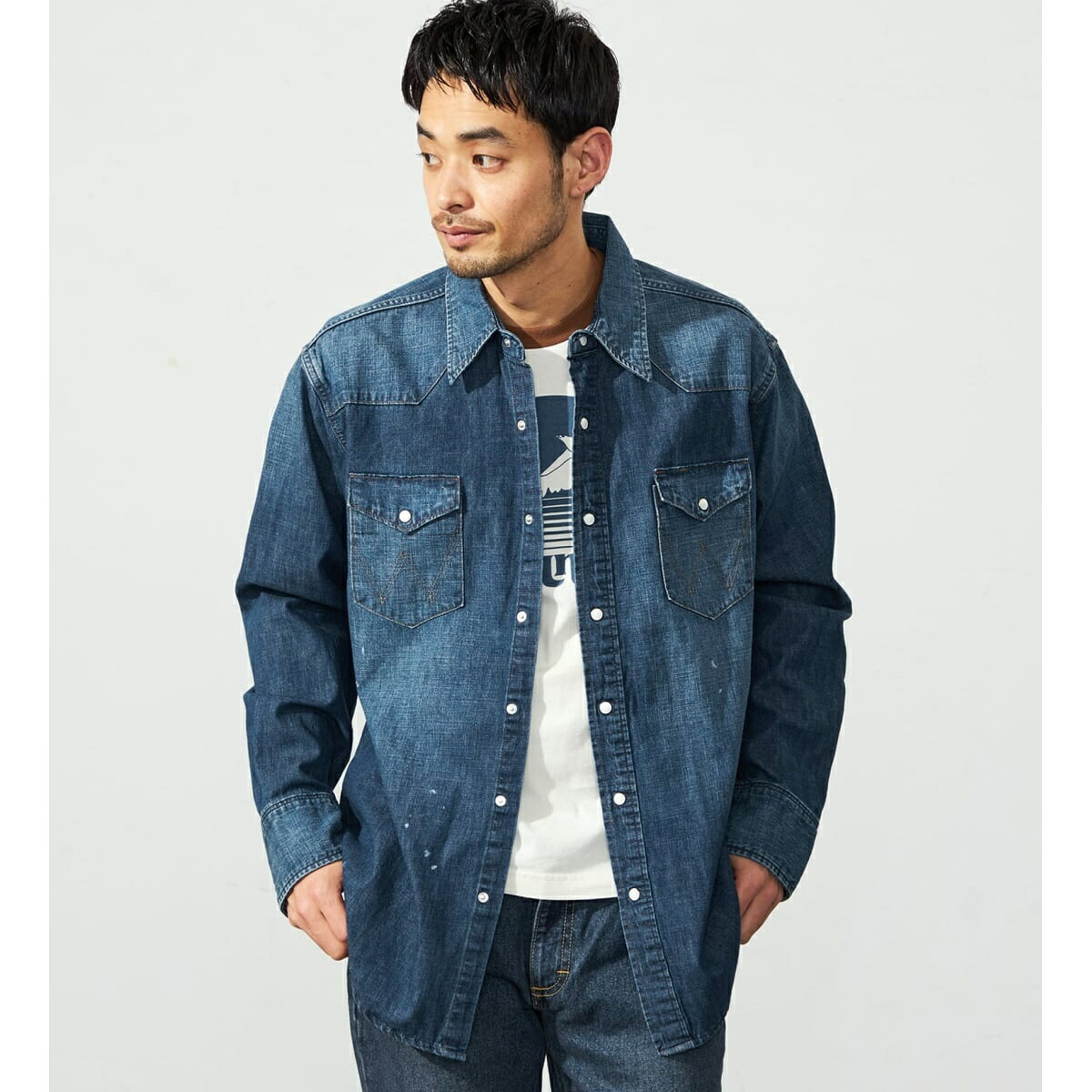 【US ORIGINAL】27MW ウエスタンデニムシャツ/ラングラー(Wrangler)