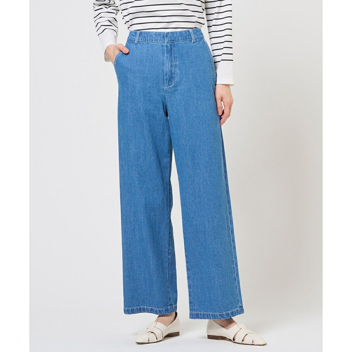 コットンリネン 7oz デニム セミワイド パンツ／Ｊプレス（J.PRESS） 15,132円