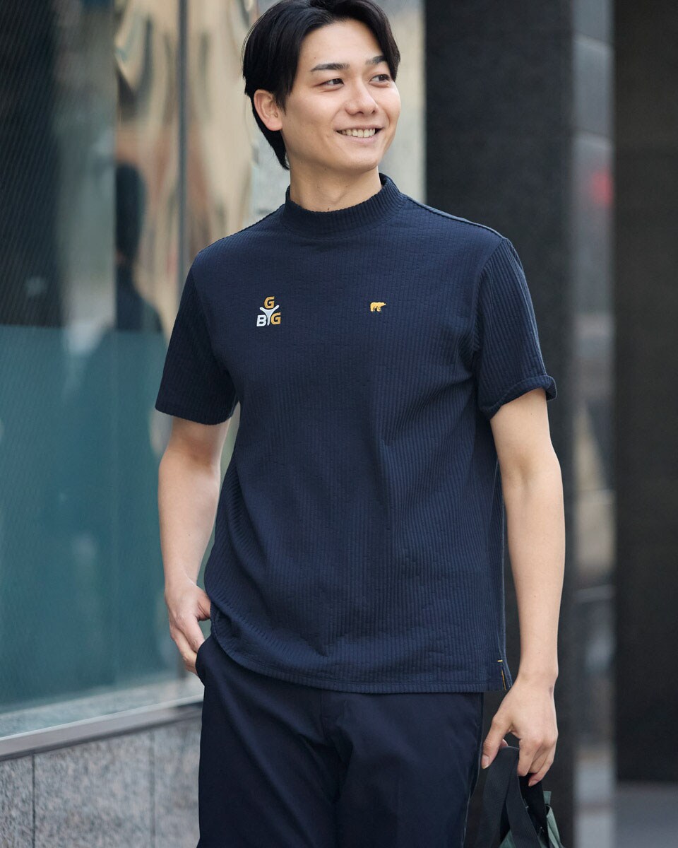 SPIKEモックネック [UV撥ね除ける・吸水速乾]【GBGOLF】／ゴールデンベア（GOLDENBEAR） Tシャツ・カットソー-トップス
