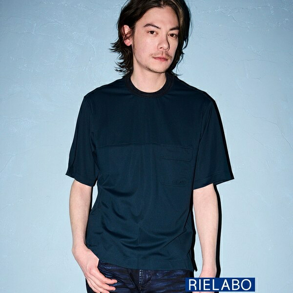【RIELABO】シルク混ストレッチスムースＴシャツ／ニコルクラブフォーメン（NICOLE CLUB FOR MEN）