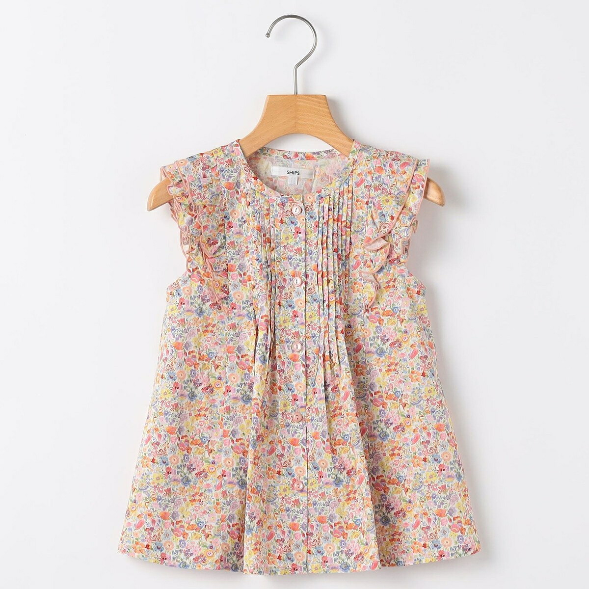 SHIPS KIDS:140cm / リバティ フリル ブラウス／シップス（SHIPS）