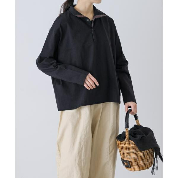 ハーフボタンプルオーバー／かぐれ（kagure） トップス-Tシャツ・カットソー