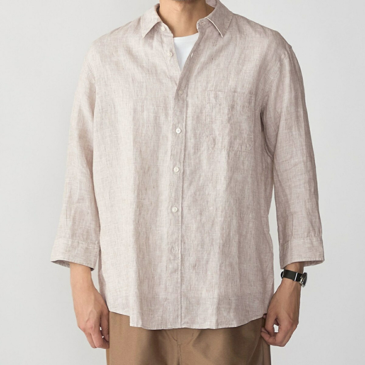 SHIPS: RAYMOND レギュラーカラー 7スリーブ シャツ／シップス（SHIPS）