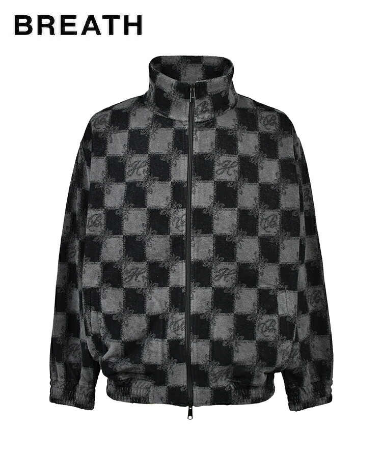 BLOCK CHECK PILE JACKET / ブラック [BR26SS-O0007]／スタイライズ（STYLISE）