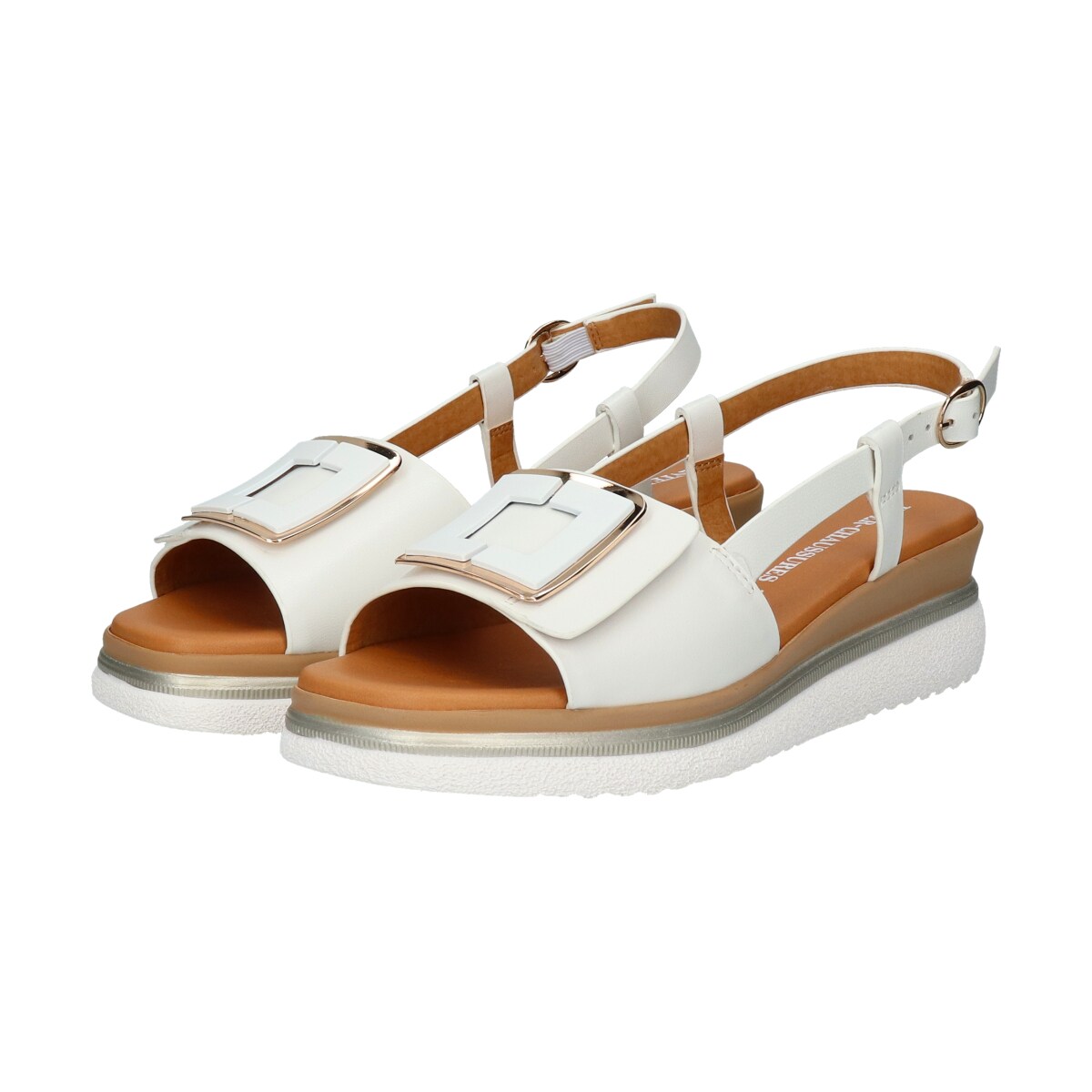 INTER-CHAUSSURES◆4.5cmヒール◆バックルウエッジバックバンドサンダル／インターショシュール（INTER-CHAUSSURES）