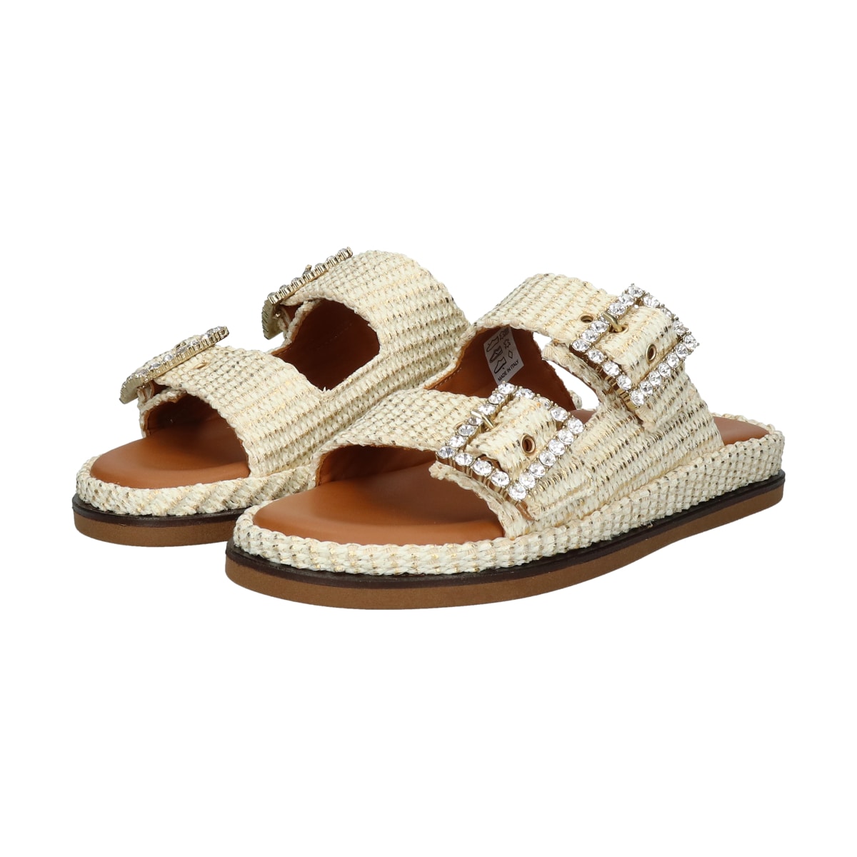 ALIBI◆2.5cmヒール◆ビジューバックルダブルベルトサンダル／ブリジットバーキンセレクト（Bridget Birkin Select）