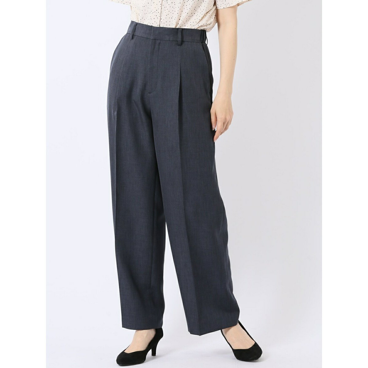 【ストレッチ ウォッシャブル】m.f.エディトリアル ワイド パンツ(セットアップ可能)／m.f.エディトリアル（m.f.editorial）