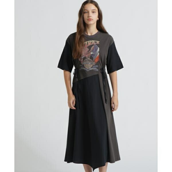 《直営店限定》REMAKE‐STYLE DRESS WITH EAGLE PRINT／アヴィレックス（AVIREX）