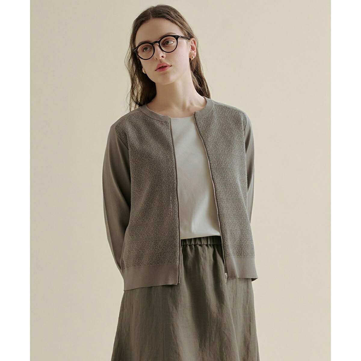 【季節の変わり目に】Lace Jacquard ニット ブルゾン／Ｊプレス（J.PRESS）｜丸井（マルイ）店