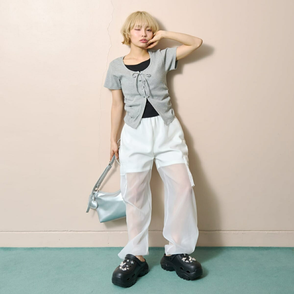 【LTXC】シアードッキングカーゴパンツ／ラブトキシック（Lovetoxic） 4,385円