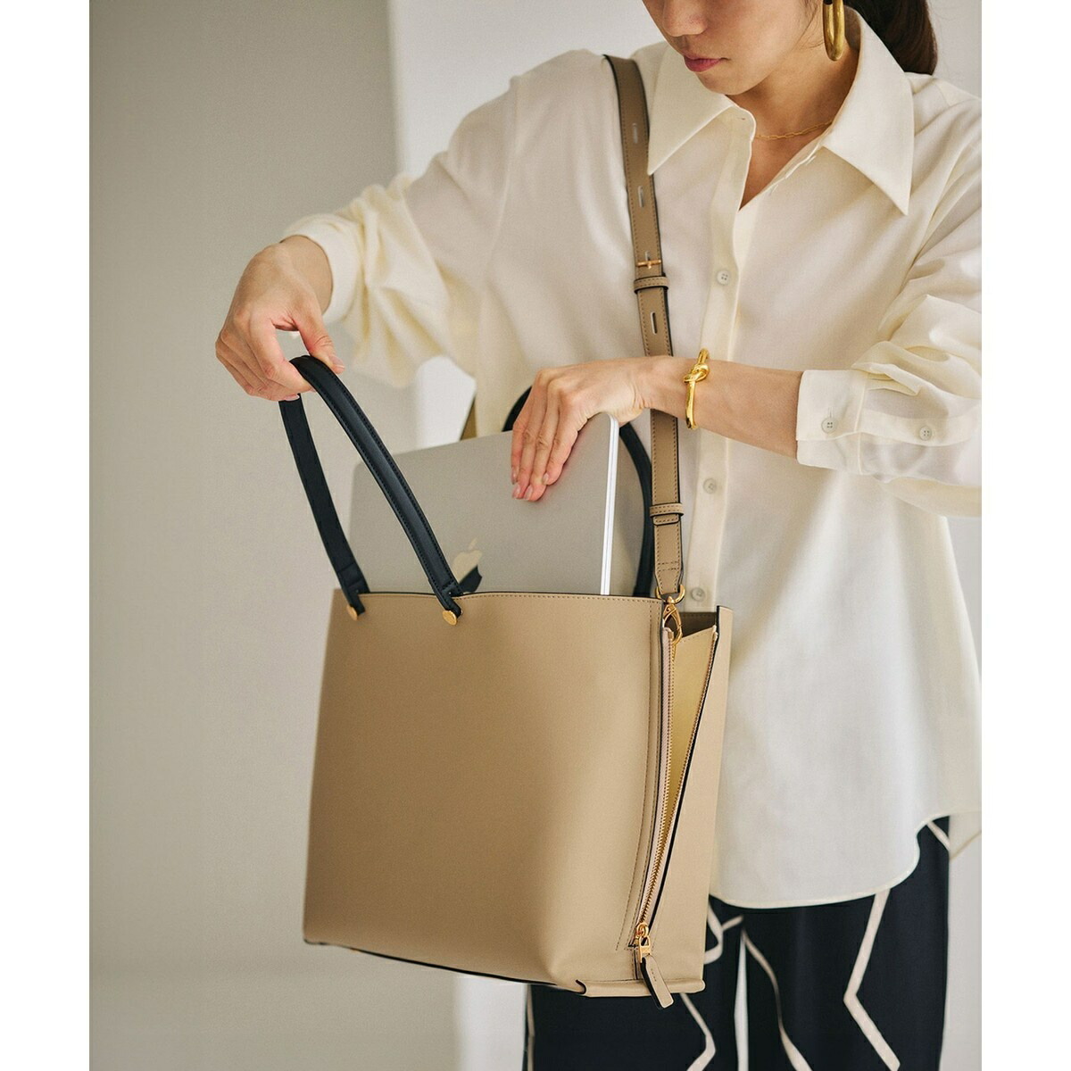 【E'POR】Y BAG Wide/A4対応・通勤／ロペ（ROPE'）
