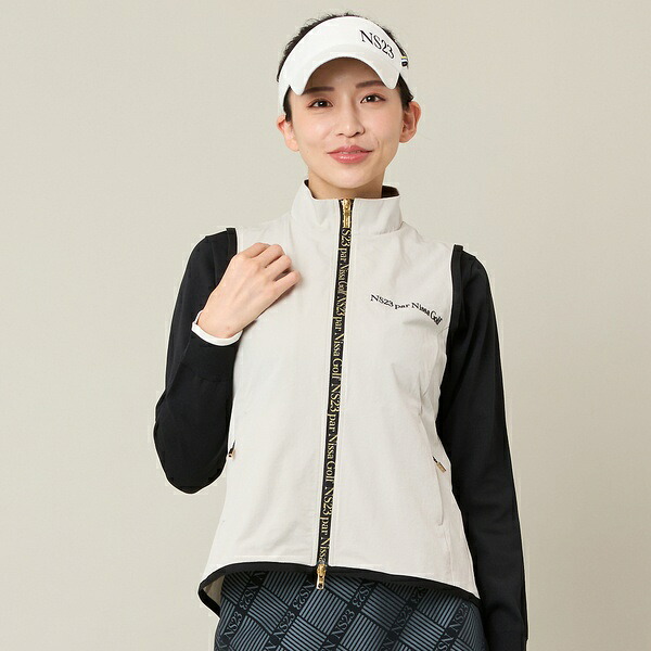 【Women's】バックギャザージップベスト／エヌエス23・パー・ニッサゴルフ　（NS23 par Nissa Golf）｜丸井（マルイ）店