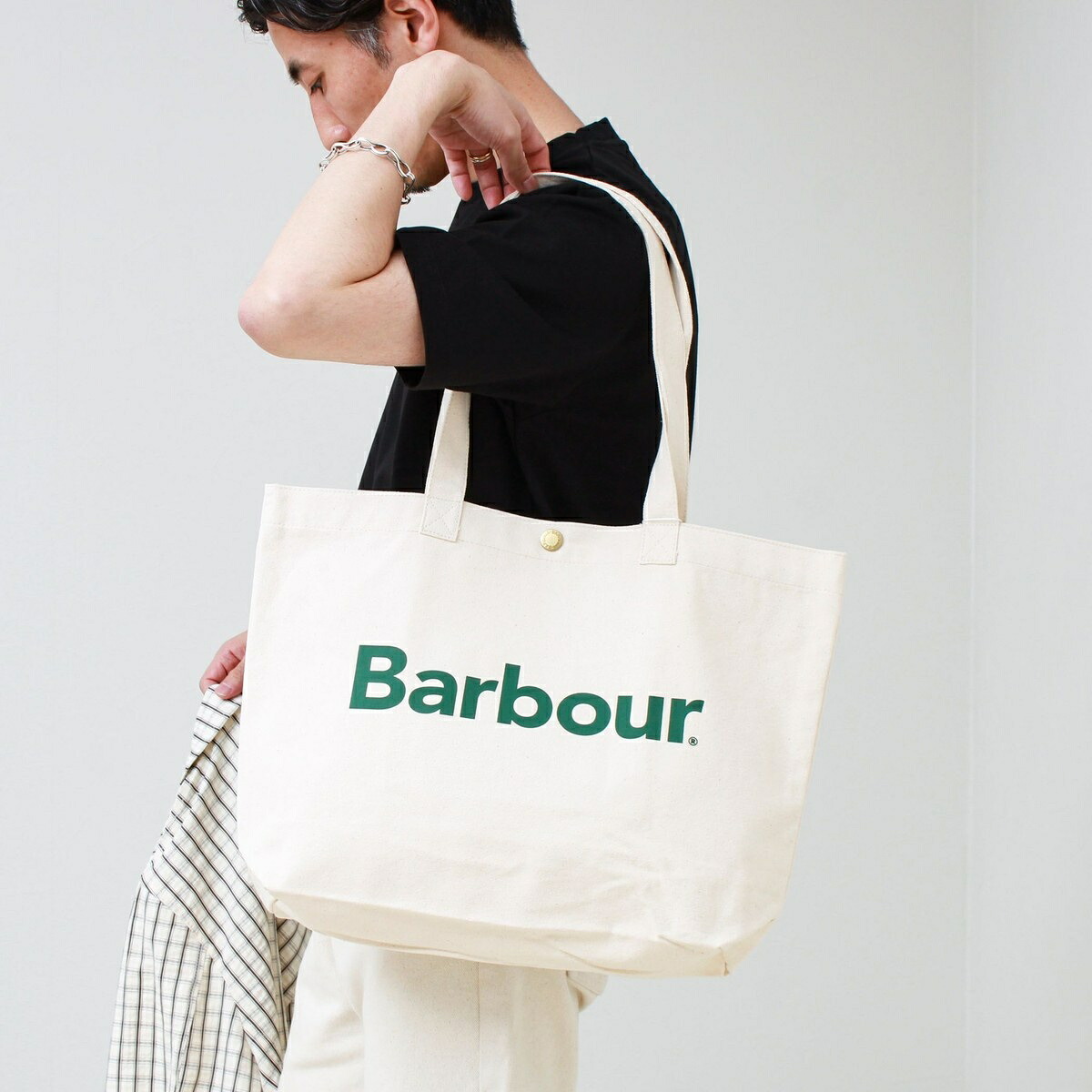 【BARBOUR/バブアー】LOGO TOTE BAG ロゴトートバッグ／グロスター（GLOSTER）