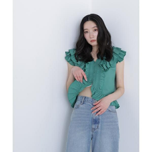 〈N.〉ラッフルブラウス／ナチュラルビューティーベーシック（NATURAL BEAUTY BASIC）