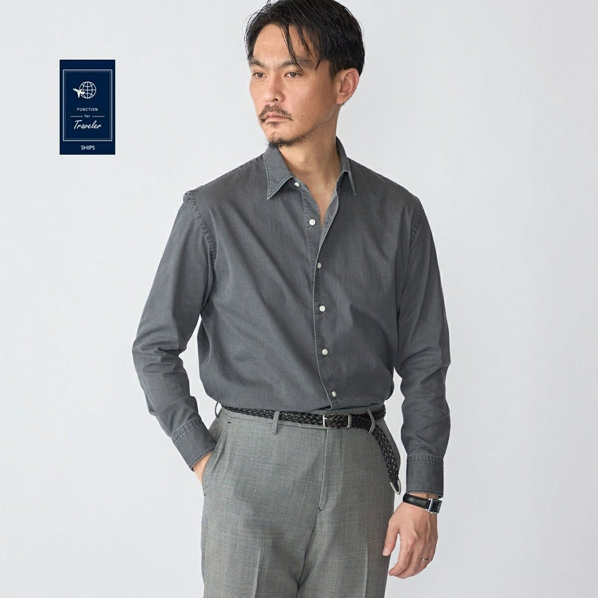 SHIPS:〈FUNCTION〉ウォッシュド グレー デニム シャツ／シップス（SHIPS）｜丸井（マルイ）店