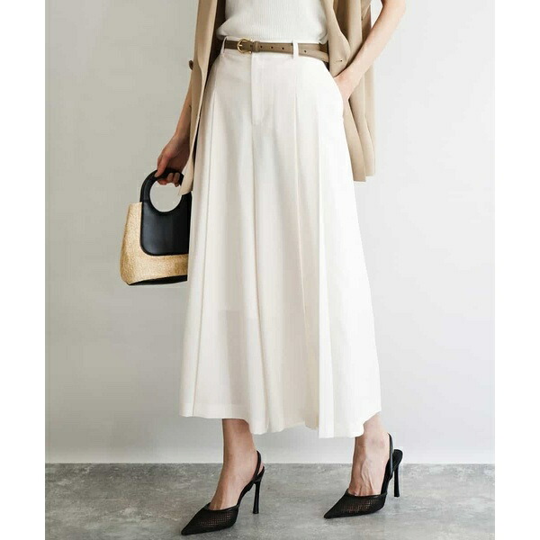 [UV取りすてる/洗える]伸ばすこと タックガウチョパンツ／MK ミッシェルクラン（MK MICHEL KLEIN ）