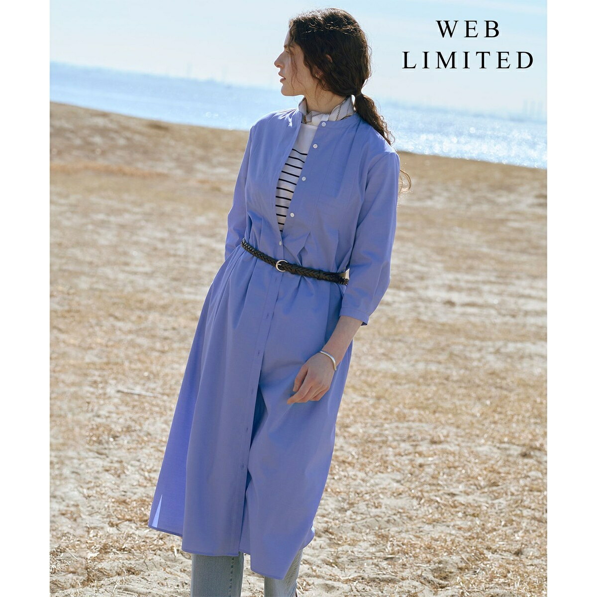 【WEB限定】SOFT TC ストレッチ シャツ ワンピース/Jプレス(J.PRESS)|丸井(マルイ)店