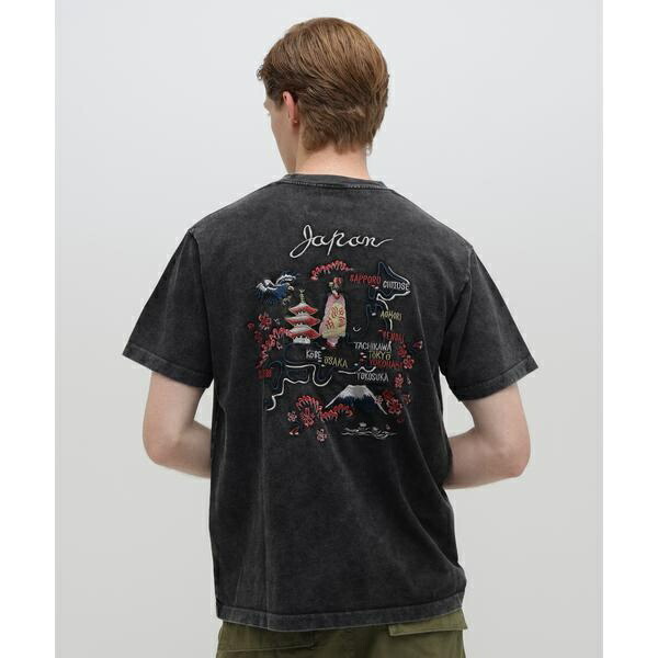 《直営店押さえる》SOUVENIR T-SHIRT ”MAP”／アヴィレックス（AVIREX）