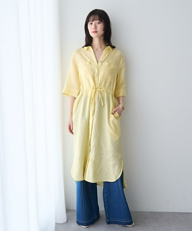 フレンチリネンドロストワンピース／イェッカ ヴェッカ（YECCA VECCA）