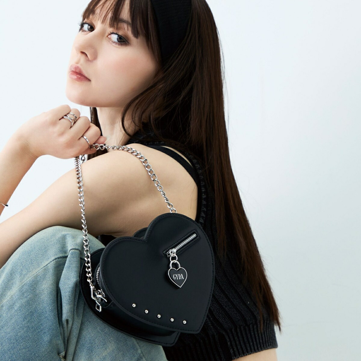 【WEB限定商品】GYDA (ジェイダ)3WAYミニショルダーバッグ GY-B462 ハート南京錠／ジェイダ（GYDA）｜丸井（マルイ）店