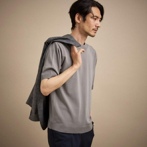 【当たること冷感洗える】ヴィスコースナイロンモックネックニット／タケオキクチ（TAKEO KIKUCHI） トップス-ニット・セーター-メンズファッション