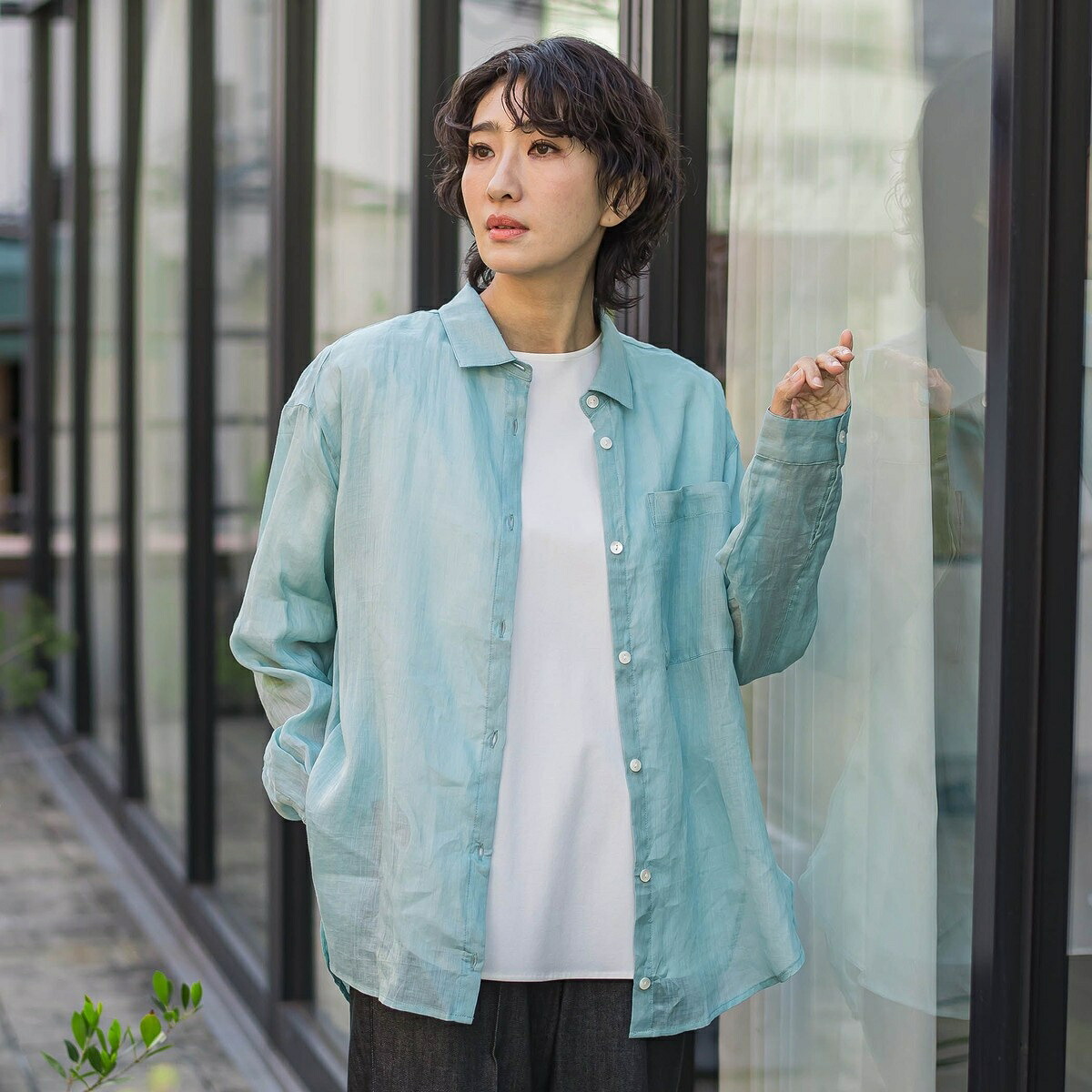 【新色追加】“洗える麻”トーンアップシャツ／ラエフ（la.f...）