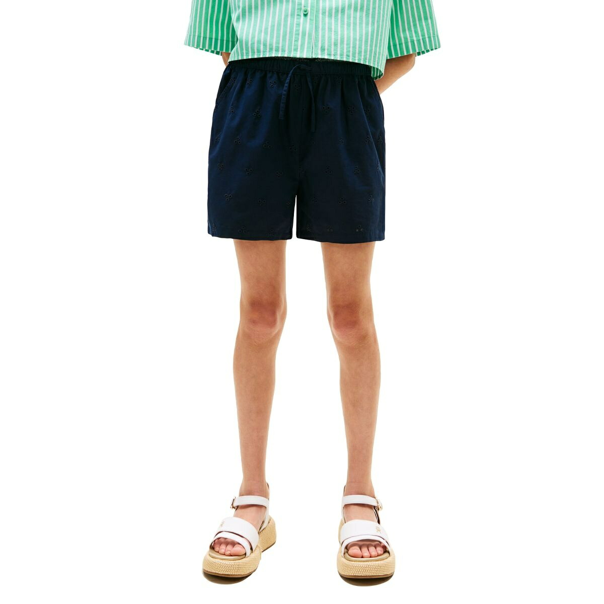 GIRLS ブローダリーアングレーズショートパンツ／トミー ヒルフィガー（Tommy Hilfiger）