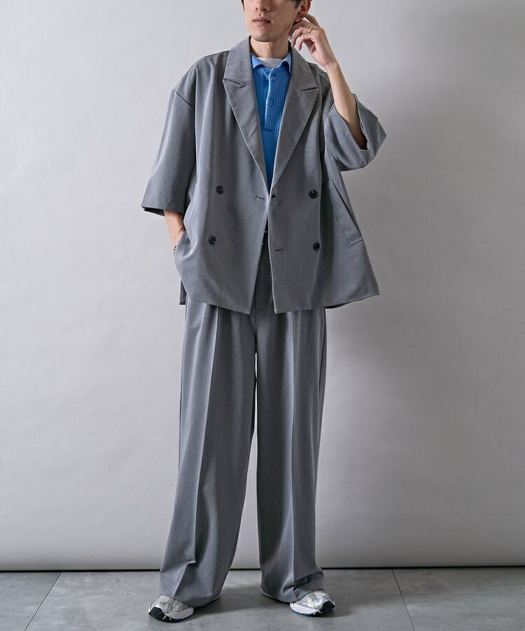 半袖ダブルテーラードセットアップ／上下仕掛ける／クラフトスタンダードブティック（CRAFT STANDARD BOUTIQUE） スーツ-スーツ・セットアップ