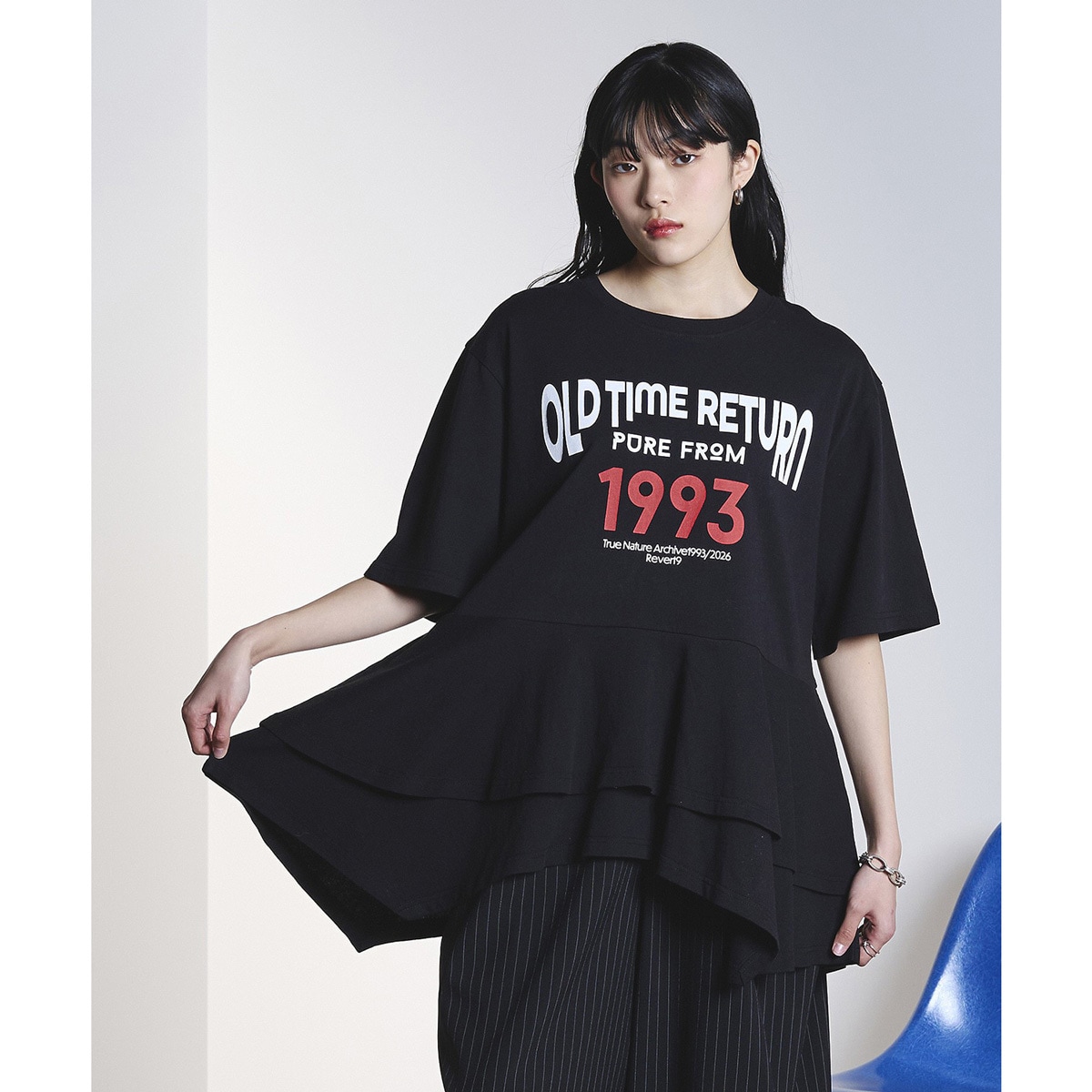 PEPLUM LOGO TEE／ローズバッド（ROSE BUD）